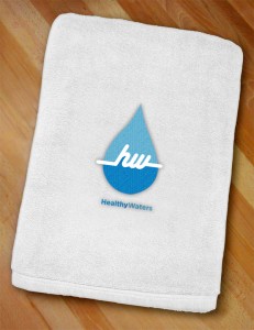 Healthy Waters Towel Logo